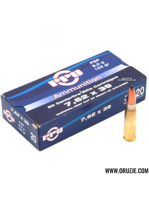 7.62x39 PPU TM-PSP 8 g/123 gr