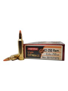 22-250 Norma Tipstrike Varmint 3.6 g/55 gr