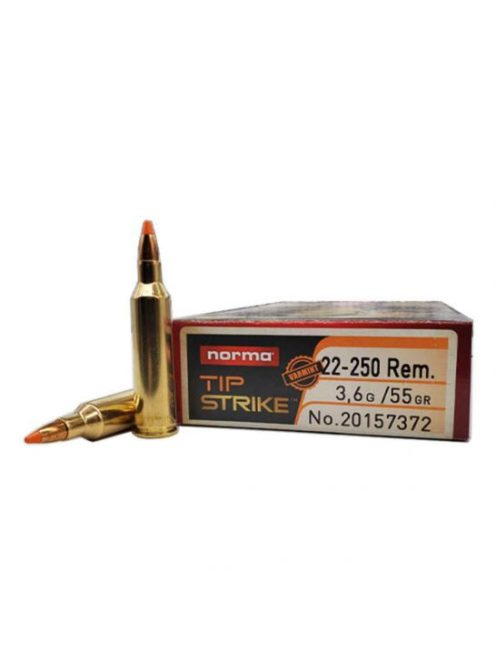 22-250 Norma Tipstrike Varmint 3.6 g/55 gr