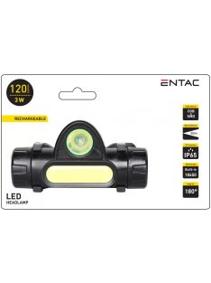 Entac fejlámpa 3W beépített 18650 akkumulátorral