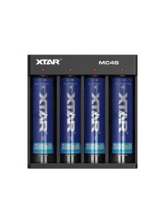   XTAR MC4S intelligens univerzális négy öblös akkumulátor töltő