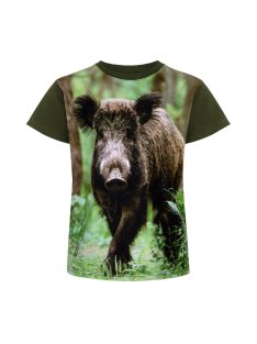 Gyerek póló vaddisznó nyomattal
