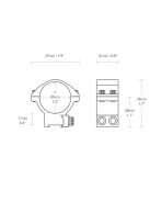 Hawke távcsőszerelék 9-11 mm/30 mm közepes 2 csavaros HA22107