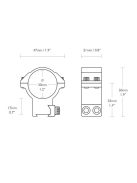 Hawke távcsőszerelék 9-11 mm/30 mm magas 2 csavaros HA22108